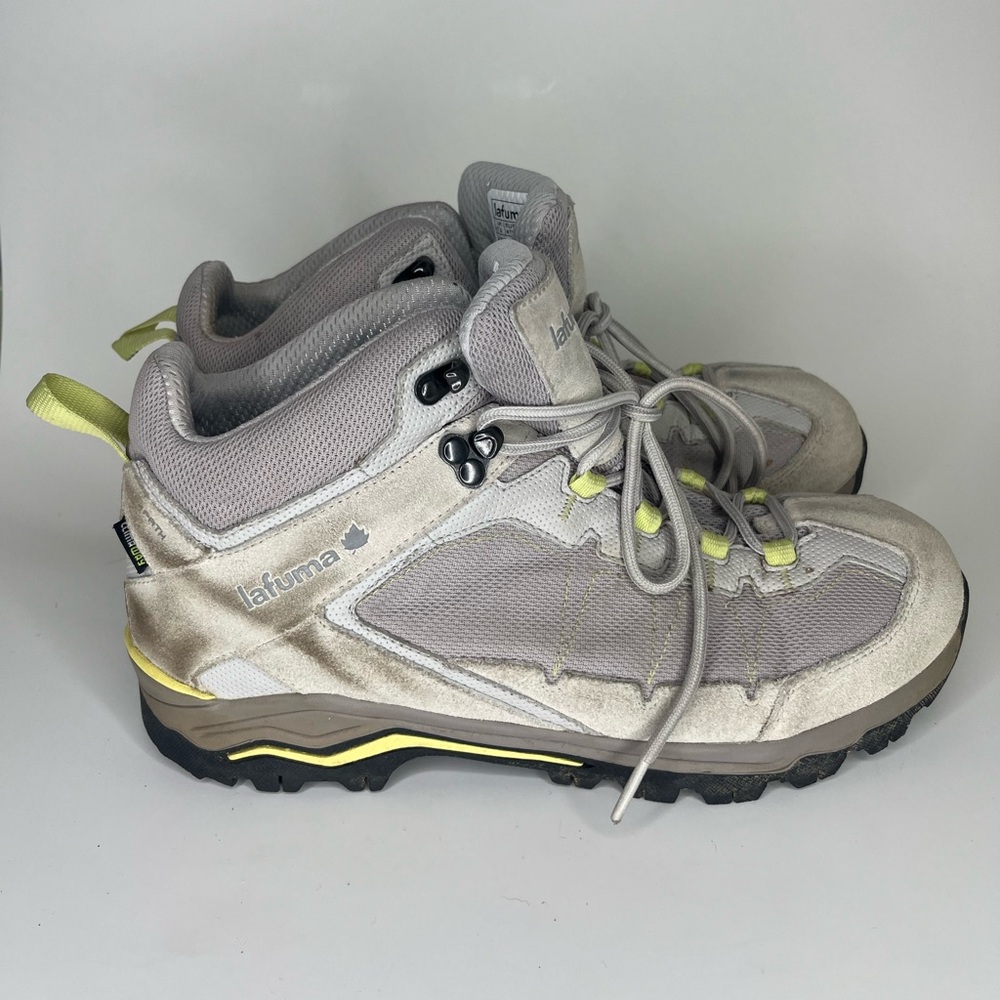 Lafuma Hiking Boots Women Size 9.5 Climaway Gray Suede Textile Lace Up